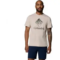 Columbia Csc Seasonal Graphic Short Sleeve T-shirt Beige S Homme