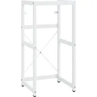 Syfax Cadre de lavabo de salle de bain Blanc 40x38x83 cm Fer