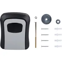 Kinzo Coffre à clés avec serrure à combinaison - Code à 4 chiffres - 10 000 combinaisons possibles - Utilisation en intérieur et en extérieur - Métal robuste - Étanche - Fixation murale