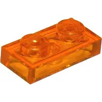 LEGO 25 pièces , pièce c. 3023 en Trans Orange (Trans Orange)