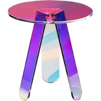 StarTech.com Table d'appoint en acrylique φ45 x 48 cm - Table basse en acrylique multicolore - Facile à nettoyer - pour le café, les boissons, les repas, les snacks - Salon, chambre à coucher & Co.
