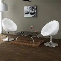 Prolenta Maison Exclusive - Lot de 2 fauteuils de salon, simili cuir blanc