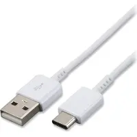 Samsung Câble de charge original EP-DN930CWE environ 120cm en blanc pour Galaxy S8 G950F USB Type-C Câble chargeur Charge Cable USB Type-C + Emiro pad de nettoyage d'écran