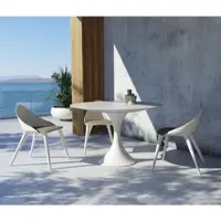 Casa Padrino Table de jardin de luxe blanc mat Ø 120 cm - Mobilier de jardin de luxe