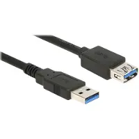 DeLOCK USB Verl. USB3.0 A -> A St/Bu 3.00m schwarz