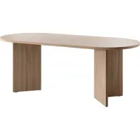 Selsey Table Ovo - Table ovale, imitation bois chêne Lindberg, 204 x 90 cm