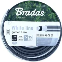 Bradas Tuyau d'arrosage WHITE LINE 1/2" argent/blanc 20 m
