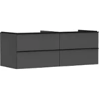 Hansgrohe Xelu Q Meuble sous-lavabo, 1360x550, 4 tiroirs, pour vasques à poser, sans découpe de siphon, 54087670