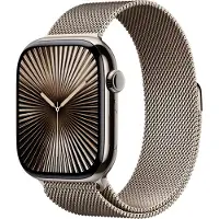 Apple Watch Series 10 4G 46 mm Titane Argent Bracelet Milanais S/M