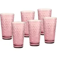 Ritzenhoff & Breker Longdrinkglas 6er Set Favo, Glas, Berry, 350 ml, 320152, Verres, Rouge