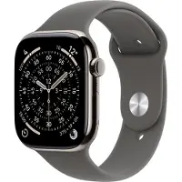 Apple Watch Series 11 gps + Cellular - 46mm natural Titanium Case Stone Grey Sport Band S/m