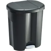 Rotho Poubelle à pédale plastique Trio nombre de compartiments 3 40 l noir