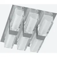 Luxera Applique murale CASIUS 6xG9/33W, argent/mat transparent, L : 26,8 l : 21,8 h : 7,5 cm, douille G9