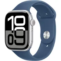 Apple Watch Series 10 46 mm Argent Bracelet Sport S/M
