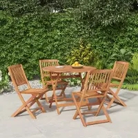 Prolenta Maison Exclusive - Ensemble de salle à manger de jardin 5 pièces en bois massif d'acacia