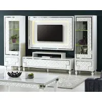 Xl Moebel Gmbh Salon complet RTV Lowboard TV Stand Vitrine blanche 4pcs Armoire