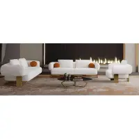 AEA Ensemble de canapé 2x 3 places Coussin de canapé Set 3pcs Design Canapé Nouveau salon