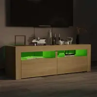 Prolenta Maison Exclusive - Meuble TV avec éclairage LED Chêne Sonoma 120x35x40 cm