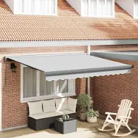 Prolenta Maison Exclusive - Marquise Anthracite 3,5 x 2,5 m métal