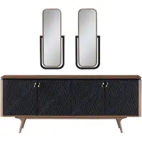 AEA Exclusive Salle à manger Set Comprend 3pcs. buffet moderne et 2x miroir