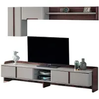 AEA Élégant salon Ensemble mural Designer Support TV en bois Table basse