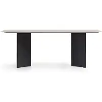 AEA Élégante table à manger en bois beige, style moderne