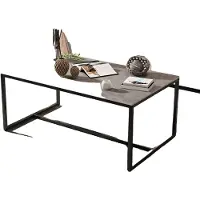 OEM Table basse, matériau aggloméré, cadre métallique noir, gris