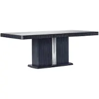 AEA Élégante table à manger grise en bois au design moderne