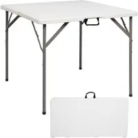 FCH Table de camping pliante Table de jardin pliante Table d'appoint 86*86*74cm