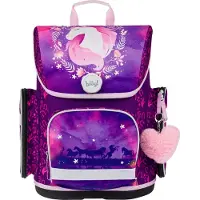 Baagl Sac d'école filles 1ère classe - Sac d'école ergonomique pour enfants - Sac à dos scolaire avec sangle de poitrine - Sac d'école primaire (cheval)