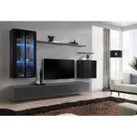 AEA Salon Set 3x armoire murale support TV Meuble d'intérieur moderne Style design