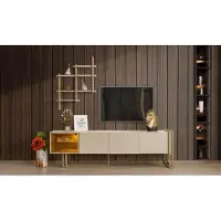 AEA TV Lowboard Armoire Sideboard Commode Armoire d'appoint avec étagère