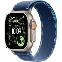 Apple Watch Ultra 3 gps + Cellular - 49mm natural Titanium Case - Blue/bright Blue Trail Loop S/m