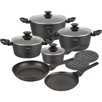 Klausberg Ensemble de Casseroles KB-7658 12 Pièces Marbré