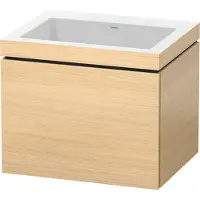 Duravit L-Cube c-bonded Ensemble suspendu, 1 tiroir, sans trop-plein, sans trou pour robinetterie, 600x500x480mm, LC6916N7171