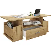 VCM Table basse en bois avec espace de rangement suffisant | Dimensions env. H. 44 x W. 110 x D. 52 cm | Table salon avec tiroir - Junata
