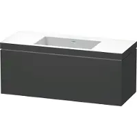 Duravit L-Cube c-bonded Ensemble suspendu, 1 tiroir, sans trop-plein, sans trou pour robinetterie, 1200x500x480mm, LC6919N4949