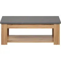 Ebuy24 Follow table basse gris, chêneReproduction.
