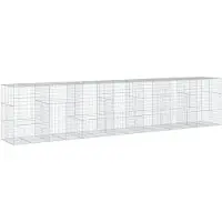vidaXL Gabion avec couvercle 700x100x150 cm Fer galvanisé