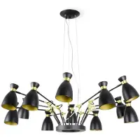 Faro Suspension RETRO noir, doré