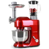 Klarstein Robot Patissier Multifonctions, Batteur sur Socle, Bol 5L, Robot Cuisine 1800W, Blender 1.5L, Robot Multifonction Petrin Boulangerie, Hachoir à Viande, Batteur Electrique Cuisine, 6 Vitesses