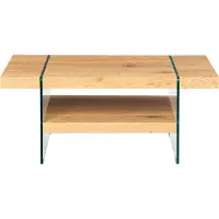 Inter Link Table basse Belinda - chêne sauvage/verre