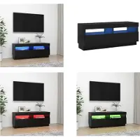 vidaXL Armoire TV avec lampes LED Noir 100x35x40 cm - Armoire TV - Armoire TV Avec LED - Meuble TV
