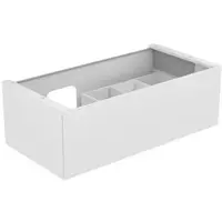 Keuco EDITION 11 Meuble sous-lavabo pour lavabos encastrables, 1 tiroir frontal, position du lavabo à gauche, 1050x350x535mm, 31253370000