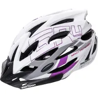 Meteor GRUVER casque de vélo homme femme enfant VTT rollerhelm S 52-56 cm blanc/ gris / violet
