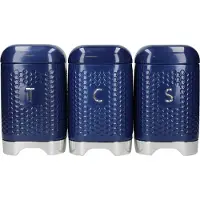 Kitchencraft Tea & Coffee & Sugar Food Container Bleu
