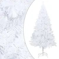 vidaXL Sapin de Noël artificiel avec éclairage & boules blanc 210 cm - Sapins de Noël