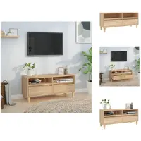 vidaXL Armoire TV Chêne Sonoma 100x34,5x44,5 cm Bois composite - Meuble TV
