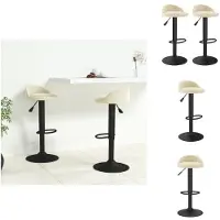 vidaXL Tabouret de bar 2 pcs. velours crème - Tabouret de bar