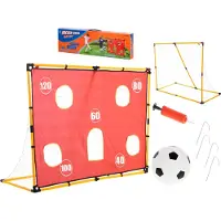 Pricenet But de football d'entraînement avec filet + tapis de tir + ballon